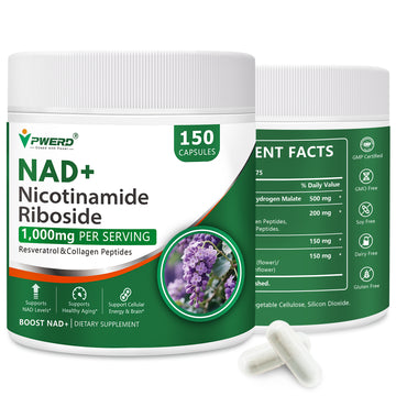 150Capsules NAD Trans Resveratrol 1000mg Plus Nutritional Supplement Pure Organic for Women,Nmn Supplement 1000MG Pure Organic Liposomal Nad Nicotinamide Riboside Resveratrol