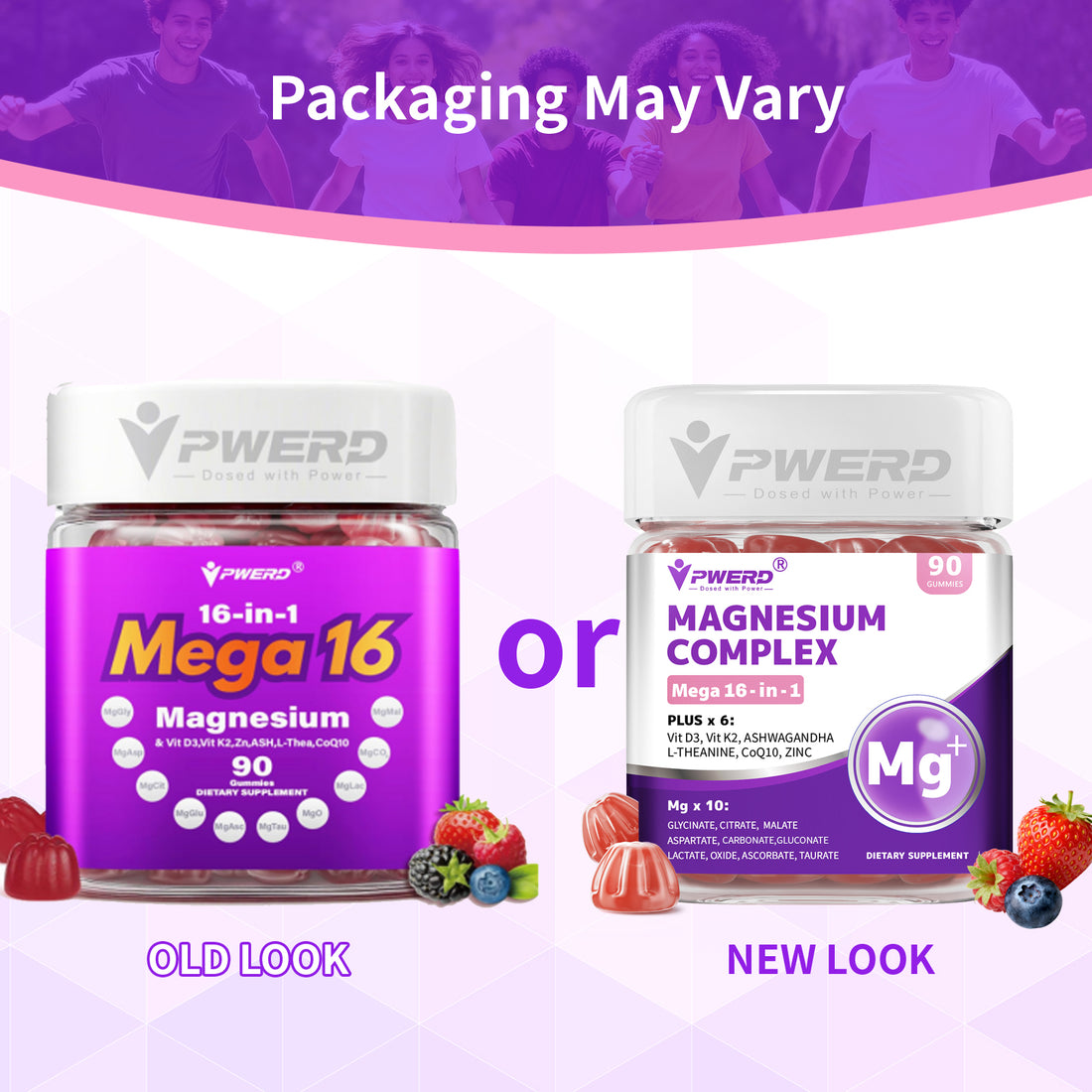 Mega16-in-1 Magnesium Citrate Glycinate Sleep Supplement Complex Gummies for Women Adults, High Absorption Magnesium Malate Carbonate Gummies